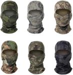Breathable Full Face Mask with UV Protection - Motorcycle Balaclava for Outdoor Sports & Cold Weather Activities (Standard, A18-6PC, ONE Size)