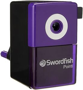 Swordfish ‘Pointi’ Desktop Manual Pencil Sharpener with Helical Blade and Auto Stop Function [40235]