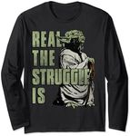 Star Wars Yoda Real The Struggle Is Graphic Long Sleeve Tee Long Sleeve T-Shirt