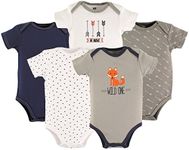 HUDSON BABY Baby Cotton Bodysuits, Wild One