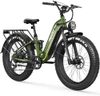 FREESKY Wildcat Electric Bike 170KM Long Range e Bike 48V 25A Battery Pedal Assist Ebike 26" Fat Tyre Full Suspension Electric Dirt Bike for Adult Menwith Throttle, Powerful Motor for Commute Mountain