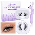 Magnetic Eyelashes Kit Manga Wispy Lashes Reusable Magnetic Lashes with Lash Applicator No Glue Cat Eye False Lashes C Curl 28MM Faux Mink Eyelashes by Newcally