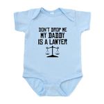 CafePress My Daddy is A Lawyer Body Suit Light Infant Bodysuit Baby Romper Sky Blue