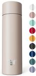 Ever Vessel Mini Stainless Steel Water Bottle 14oz - Non-Insulated | Designed for Bags | Slim, Lightweight & Stylish – Desert Beige