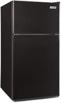 Igloo 3.2 Cu.Ft. Double Door Compact Refrigerator with Freezer - Slide Out Glass Shelf, Perfect for Homes, Offices, Dorms - Black