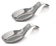 Bridge2shopping Stainless Steel Spoon Rest, for Holding Messy Spoon After Stirring Pack of 2