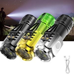 HEDGHOG 2PC Blitron Flashlight, Magnetic Rechargeable Super Bright Flashlight, Mini Flash Super Power Flashlight, Multi-Mode Flashlight with 5 Light Modes,for Outdoor, Hiking, EDC Carry (Mix)