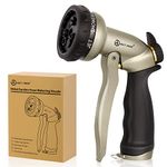 AUTOMAN Garden Hose Nozzle - 7 Patterns Sprayer, 100% Metal High Pressure Spray Nozzle, Heavy Duty Water Hose Nozzle for Garden Watering, Car Washing, Window Cleaning,Pets Bathing