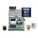 De'Longhi La Specialista Arte EC9155.GR, Barista Pump Espresso Machine, Bean to Cup Coffee and Cappuccino Maker, 8 Grinding Settings, MyLatte Art Frothing Wand, 1550W, Green