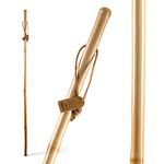 Brazos Rustic Wood Walking Stick, Bamboo, Traditional Style Handle, for Men & Women, Made in The USA, Tan, 48"