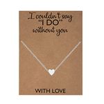 Bridesmaid Proposal Gift | Heart Necklace | Will you be my Bridesmaid? | Bridesmaid Gift Jewellery