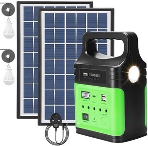 Vclpower 15000mAh Portable Power Station with Solar Panel Type-C Fast Charging Generator,LED Flashlight,FM,LED Bulbs,Solar Generator Lifepo4 Battery for Home Outdoor Camping Emergency Fishing