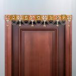 ABC Opulent Indian Peach Toran: Elegant Home Entry Decor with Pearls & Artificial Flowers - Perfect for Housewarming, Festivals & Weddings (42 in)