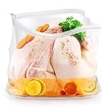 Turkey Brining Bags （4 Pack, 26"×22"） Extra Large brine bag forTurkey Holds up 40lb, Thickened Brining Bag with 4 removable zipper assist clips and Cotton Strings