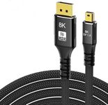 INICIO 8K Mini DisplayPort To Display Port 1.4 Cable 5ft, Mini DP to DP Adapter 8K@60Hz 4K@144Hz 2K@240Hz Bi-Directional For MacBook Air Pro (Before 2016) Surface Pro Dock HP Lenovo etc