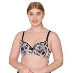 Tweens - Heavily Padded Tiger Print Pushup Bra - Cotton Rich - 3/4th Coverage, Wireless, Multiway Straps, Seamless - T-Shirt Bra