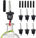 Esatto 6 Pack Metal Pourer Spouts for Oversized Bottles, Includes 6 Dust Caps to Protect from Dirt & Debris, Pour Spouts for Bottles, Liquor Bottle Pourers for Alcohol & Olive Oil