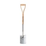 Kent & Stowe Garden Life Stainless Steel Digging Spade, Light and Compact Traditionally-Styled Garden Spade, All Year Round Garden Tools Made from Stainless Steel and Ash Wood