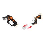 WORX 20V Power Share 5" Cordless Pruning Saw + Shear Shrubber Trimmer, Bare Tool Bundle