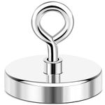 DIYMAG Neodymium Fishing Magnets, 1500lbs (680KG) Pulling Force Rare Earth Magnet with Countersunk Hole Eyebolt Diameter 4.72Inch (120mm) for Retrieving in River an Magnetic Fishing