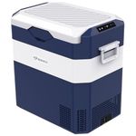 BINGI 42L Portable Car Fridge Freezer, 12V/24V DC & 100-240V AC Dual Power, -18℃ to 15℃ Adjustable Car Refrigerator, Cooler Box for Camping Campervan, Travel, RV, Truck, Picnic, Boat