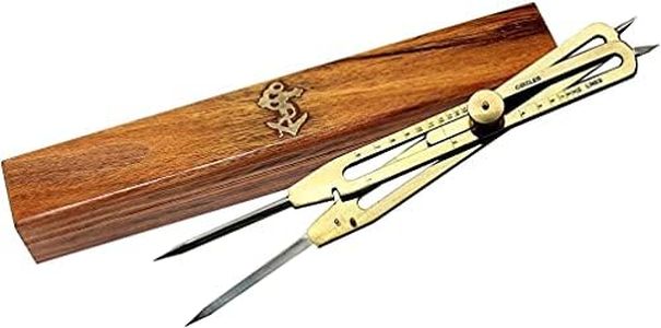 NAUTICALMART Artist Proportional Scale Divider Drawing Tool Professional 9" Long Solid Brass with Heavy Duty Steel Point with with Wooden Box