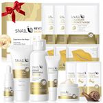 14PCS Snail Mucin Skincare Set, Skin Care Sets for Women, Korean Skincare Set con Snail Mucin Serum, Cleanser, Toner, Eye Creams, Lip Masks, Face Mask, Reduces Fine Lines, Improves Skin Texture