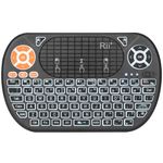 Rii Mini Keyboard with IR Remote Controller,2.4GHz Wireless Keyboard with Touchpad for Smart TV, Android Box,Computer,Rechargeable Keyboard Mouse