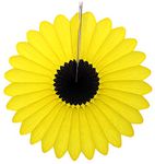 3-Pack Bumblebee Themed Black and Yellow 18 Inch Tissue Paper Party Fanburst Fan Decoration