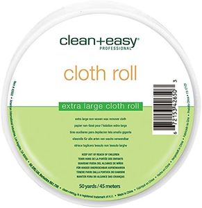 Clean + Easy Extra Large Cloth Wax Strips Roll – Non-Woven Epilating Roll for Hair Removal, Muslin Wax Strips for Body & Legs, 50 Yards