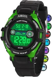 Juboos Digital Kids Watch Waterproof Sport Wristwatch Boys Girls (Green)