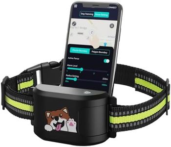 GPS Dog Electronic Fence, Wireless Training Collar- No Subscription Required, Customizable Boundaries via App 3280 FT, IPX7 Waterproof Rechargeable Collar, Smart Training Fence, Automatic Sleep/Wake