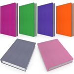 Stretchable, Easy Apply Book Covers 6 Pack Solid Colors. Jumbo Jackets Fit Most Hardcover Textbooks Up to 9 x 11". Adhesive-Free, Nylon Fabric Protectors. Washable and Reusable Student School Supply