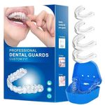 Mouth Guard for Teeth Grinding, Mouth Guard for Sleeping, Night Guard Teeth Grinding Adults & Kids, Sleep Apnea Mouth Guard, Reusable Teeth Whitening Mouth Tray & Prevent Bruxism 4 Pcs