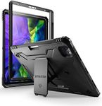 Poetic Revolution Series Case Compatible with iPad Pro 11 2021 & 2020 & 2018 Kickstand Rugged, Full-Body Heavy Duty Case, Built-in-Screen Protector, Black