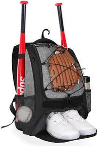 Goloni Baseball Bag,Backpack for Baseball, T-Ball & Softball Equipment & Gear,Softball Bag with Shoe Compartment,Fence Hook