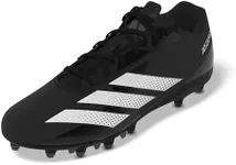 adidas Men's Adizero Electric.2 American Football Sneaker, Black/White/Black, 9