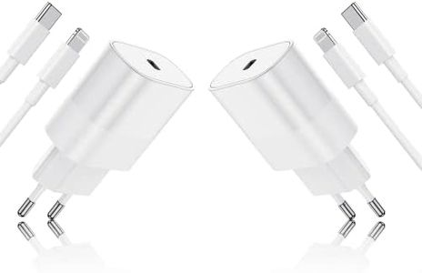2Pack iPhone Rapide Chargeur Original 【Apple MFi Certifié】 20W USB C Power Delivery Adaptateur Secteur avec 2m Lightning Cable pour iPhone 14/14 Pro/14 Pro Max/13/13 Pro Max/12/SE/11/XR/XS Max/iPad