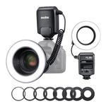 GODOX ML150II Macro Ring Flash, LED Ring Flash with Diffuser and Adapter Rings for DSLR Camera