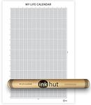 Ink Hut My Life Calendar Scratch-Off Poster - Easy Peel Silver Foil, Thick Matte Laminated Paper - Gift Box Tube - Unframed - Motivational Wall Art Decor For Home Office - 16.5 x 23.4 inches, A2 size