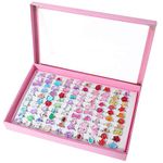 SOTOGO 100 Pieces Little Girl Rings Jewelry Rings Girl Pretend Play Rings and Dress up Rings, Little Girls Gift, Fashion Style