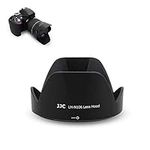 Camera Lens Hood JJC Lens Shade for Nikon AF-P DX NIKKOR 18-55mm f/3.5-5.6G VR Lens & Nikon 1 NIKKOR VR 10-100mm f/4-5.6 Lens Replaces Nikon HB-N106 Lens Hood no Vignetting Reverse Attaching -Black