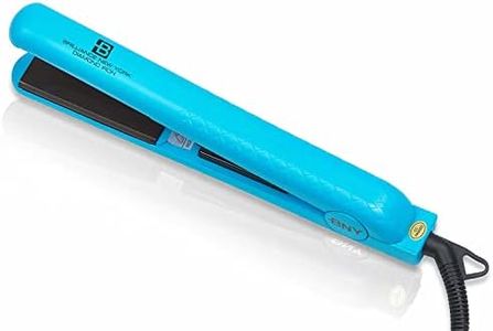 Brilliance New York - 1.25 Inch Diamond Ceramic Flat Iron - Frizz-Free and Anti-Static Ionic Plates - Dual Voltage Flat Iron for Travel