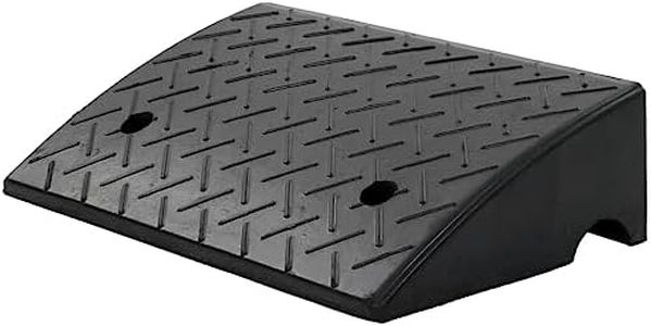 'vidaXL Durable Rubber Kerb Ramps - Non-Slip Pattern 50x32.5x14 cm, Support Up to 25 Tonnes, Ideal for Cars, Wheelchairs, Scooters - Pack of 2