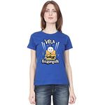 Crazy Punch Vela Solliye Kolrangaya Women's Royal Blue Half Sleeve Tamil Movie Round Neck T-Shirt (Royal Blue, Small)