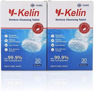 Y-Kelin Denture Cleaner Tablets Dental Cleaning 3 Minute Dental Guard Cleansing (60 Tabs)