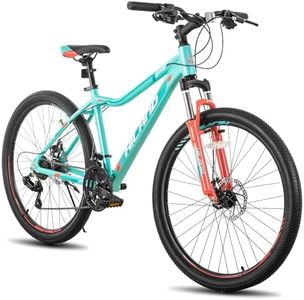 HH HILAND 26 Inch Mountain Bike for Women, 21 Speed with Lock-Out Suspension Fork, Dual Disc Brakes, Aluminum Frame MTB, Adult Ladies Womens Bike Mens Bicycle