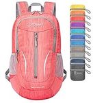 25L Ultralight Packable Backpack - Small Foldable Hiking Backpacks Water Resistant Back Pack - Lightweight Folding Daypack for Camping Outdoor Hiking,By ZOMAKE(Red)