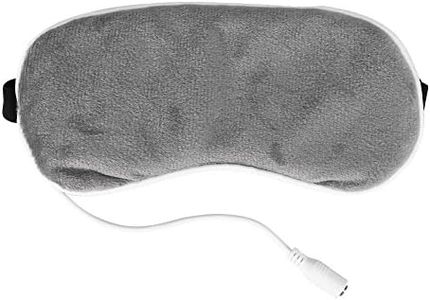 Máscara de Ojos Calentada, Portátil Masajeador Ojo Sleep Travel Mascara Seco Caliente Eléctrica USB para Dormir Tratamiento la Blefaritis Alivio del Insomnio Terapéutico Cálido (Gris)