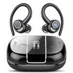 Wireless Earbuds, Bluetooth 5.3 Headphones Sport, Bluetooth Earbuds with ENC Mic, HiFi Stereo Wireless Earphones, 48H Dual LED Display, IP7 Waterproof Ear Buds with Earhook for Running/Workout/Gym